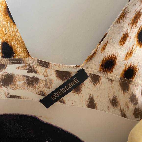 ROBERTO CAVALLI Animal Print Silk Mini Dress - Picture 6 of 6